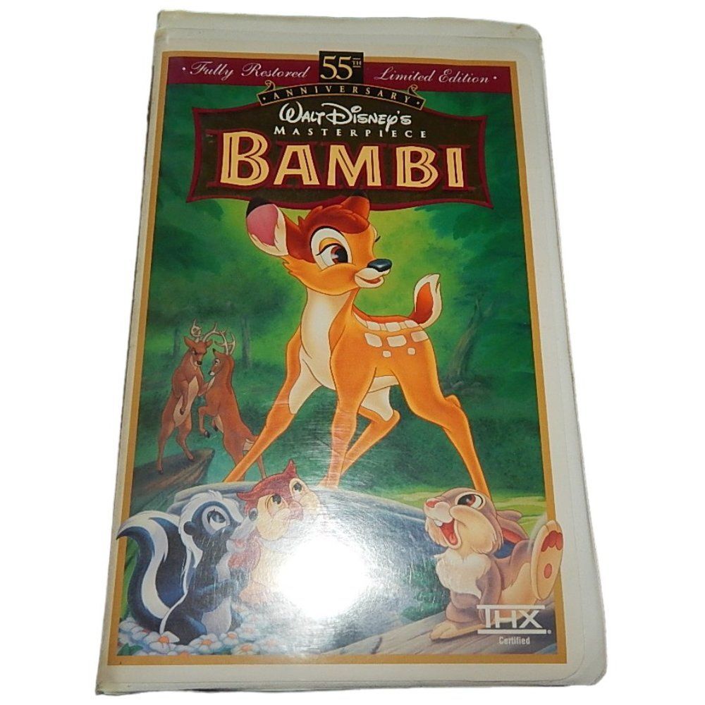 DISNEY'S BAMBI The Restored 55th Anniversary Limited Edition vintage VHS movie